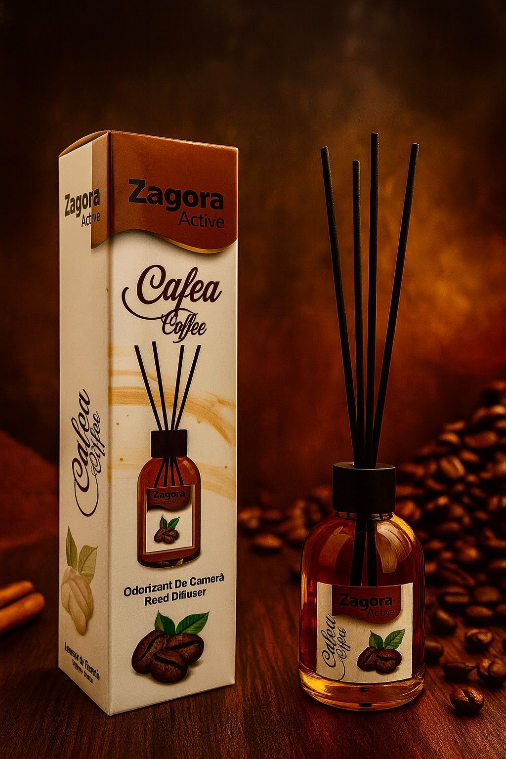 Zagora Active – Cafea (Coffee) Odorizant de Cameră cu Bețișoare