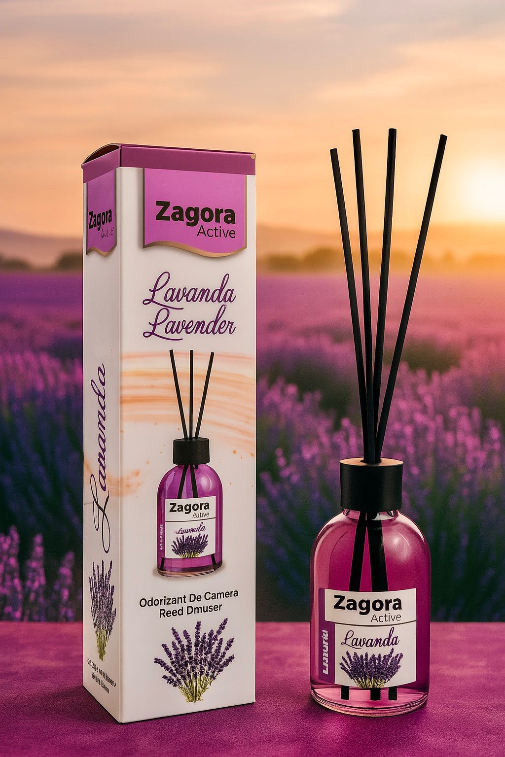 Zagora Active – Lavandă Odorizant de Cameră cu Bețișoare