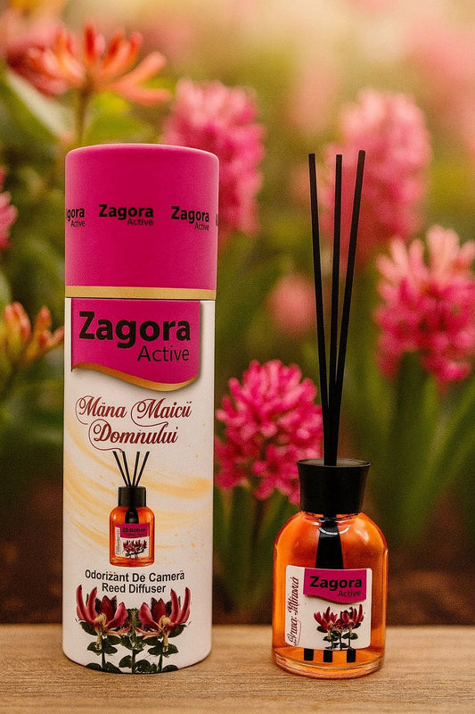 Zagora Active Mâna Maicii Domnului Reed Diffuser – Odorizant de Cameră cu Bețișoare – Silindir – 100ml