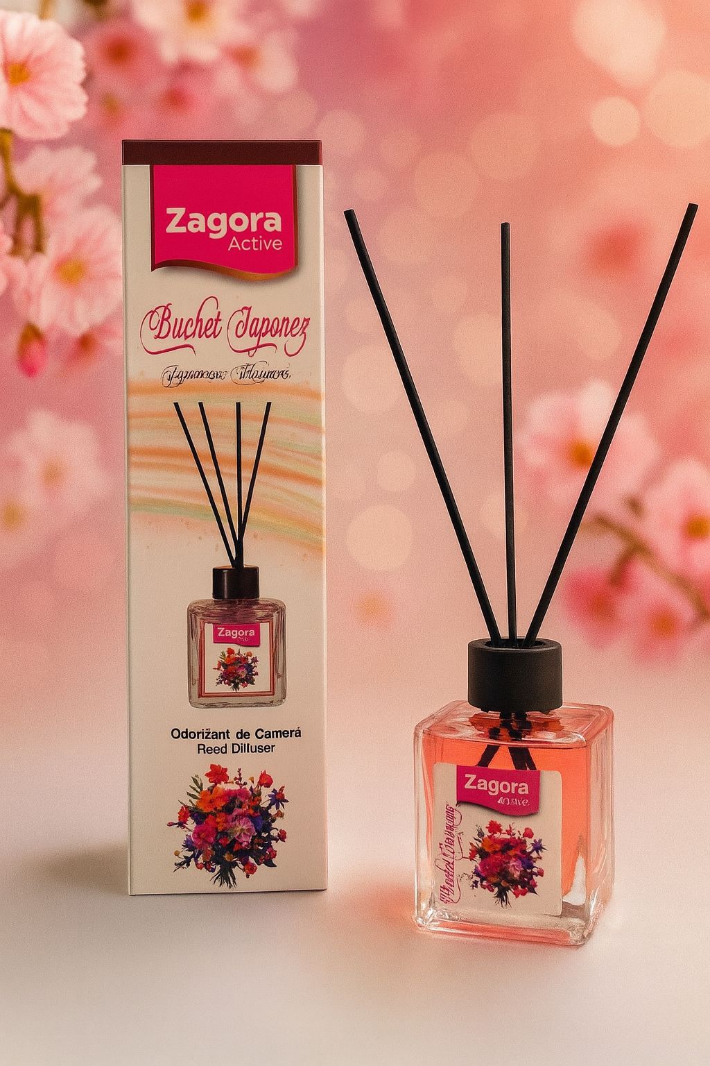 Zagora Active – Odorizant de Cameră Buchet Japonez – Reed Diffuser