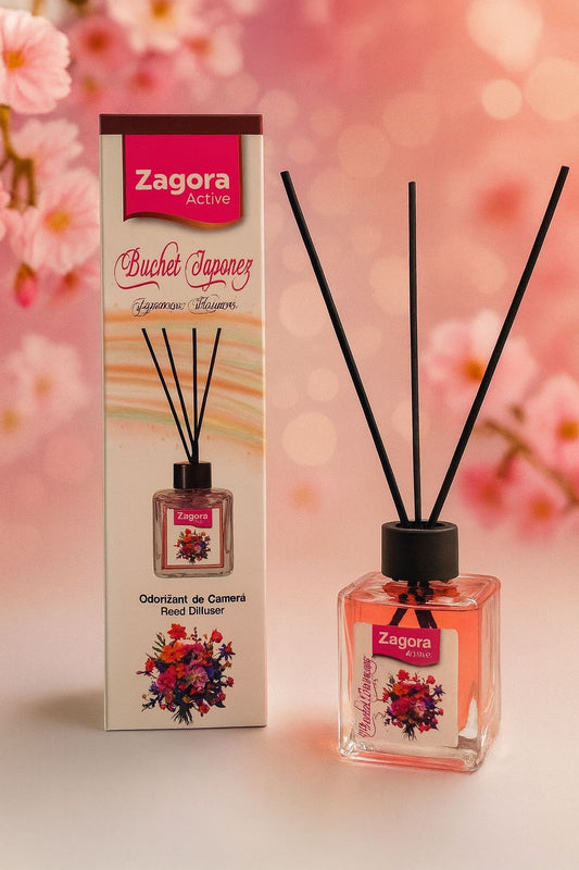 Zagora Active – Odorizant de Cameră Buchet Japonez – Reed Diffuser