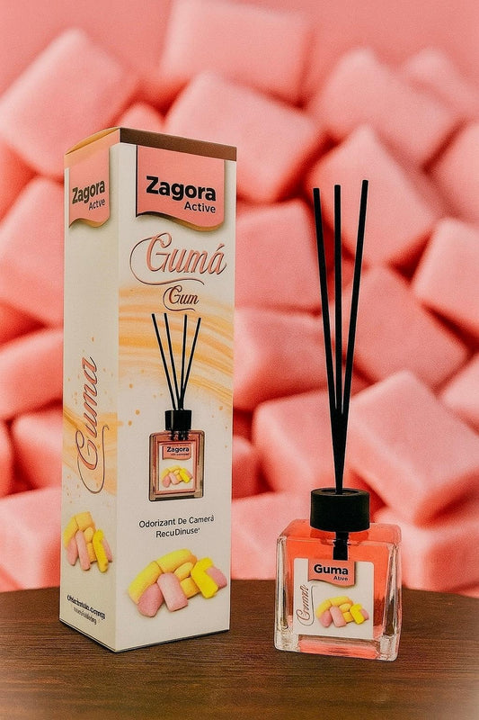 Zagora Active – Odorizant de Cameră Gumă (Chewing Gum) – Reed Diffuser