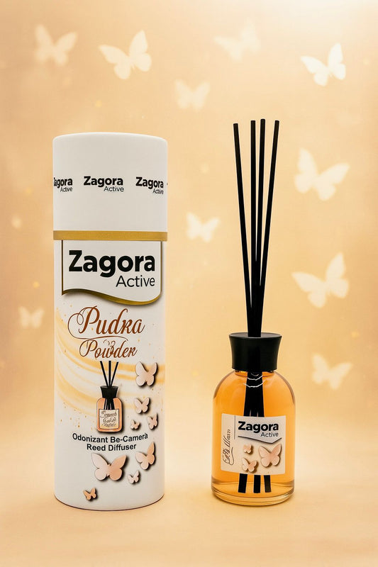 Zagora Active Pudră (Powder) Reed Diffuser – Odorizant de Cameră cu Bețișoare – Silindir – 100ml