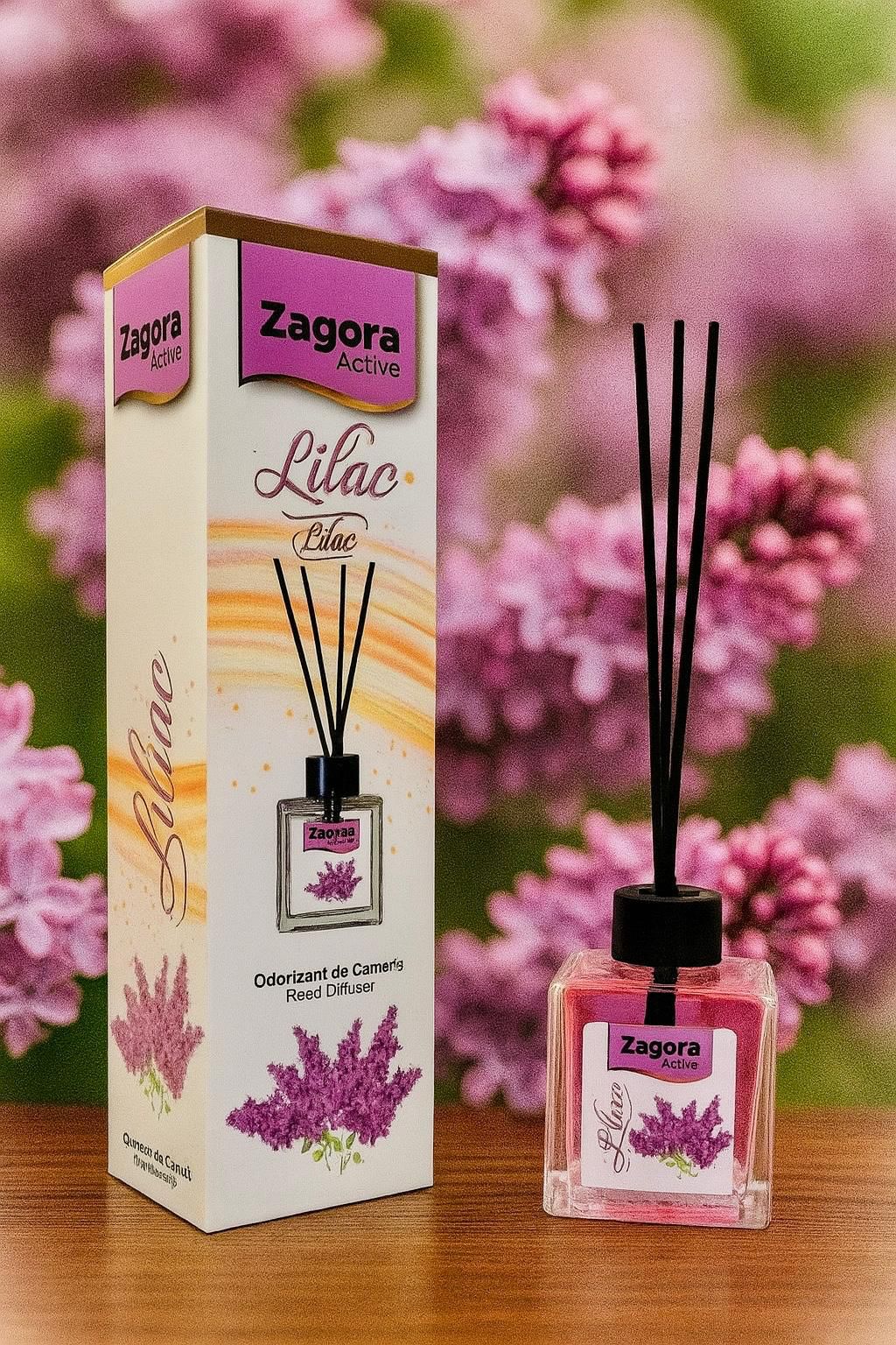 Zagora Active – Odorizant de Cameră Liliac (Lilac) – Reed Diffuser