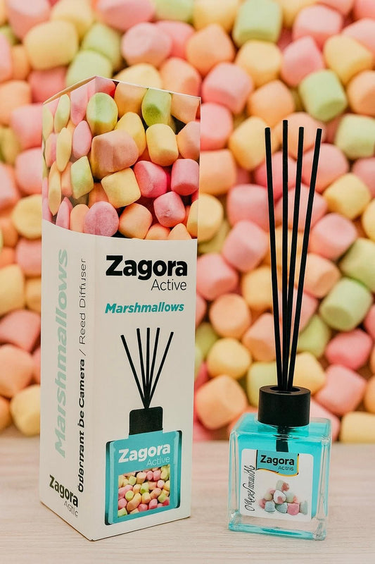 Zagora Active – Odorizant de Cameră Marshmallows – Reed Diffuser