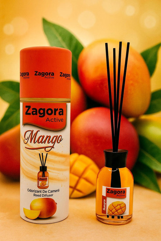 Zagora Active Mango Reed Diffuser – Odorizant de Cameră cu Bețișoare – Silindir – 100ml
