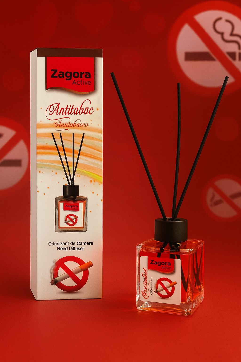 Zagora Active – Odorizant de Cameră Antitabac – Reed Diffuser