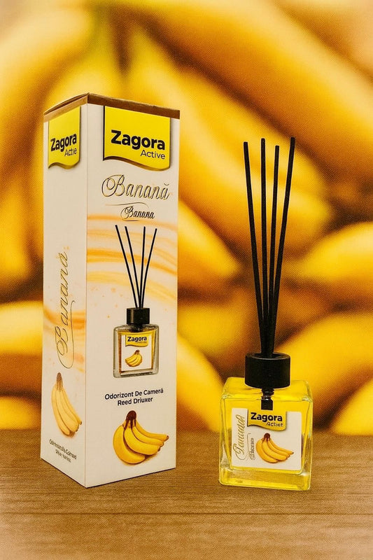Zagora Active – Odorizant de Cameră Banană (Banana) – Reed Diffuser