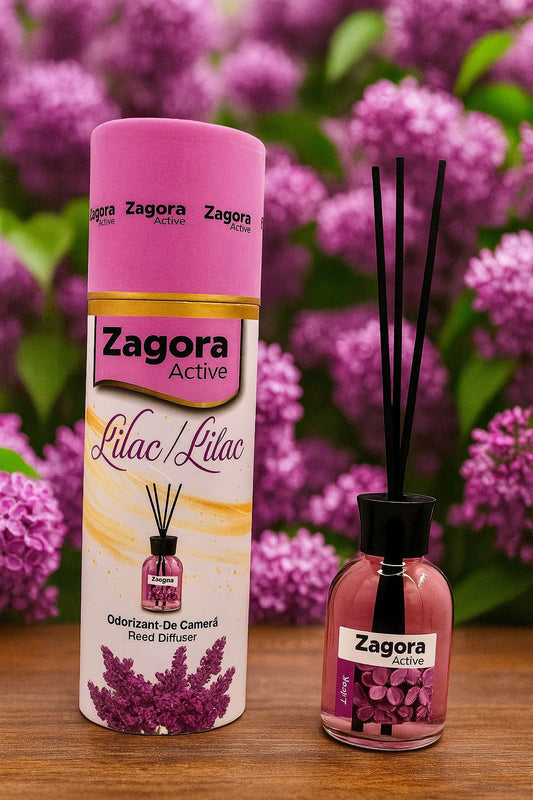 Zagora Active Lilac Reed Diffuser – Odorizant de Cameră cu Bețișoare – Silindir – 100ml