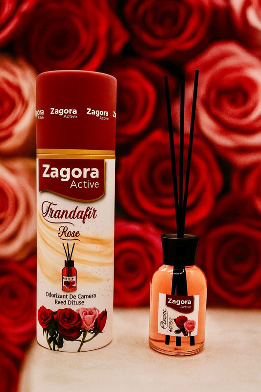 Zagora Active Trandafir (Rose) Reed Diffuser – Odorizant de Cameră cu Bețișoare – Silindir – 100ml
